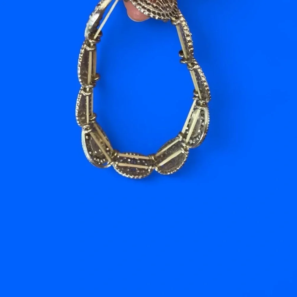 Vintage Silvertone beaded bracelet